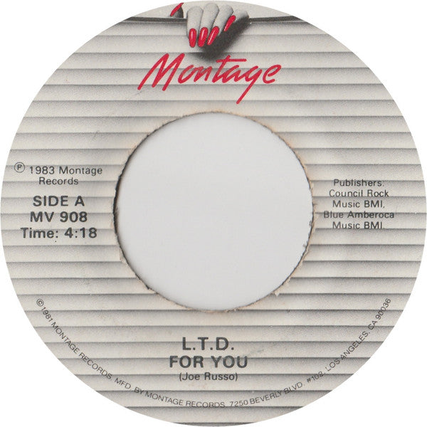 L.T.D. : For You (7", Single)