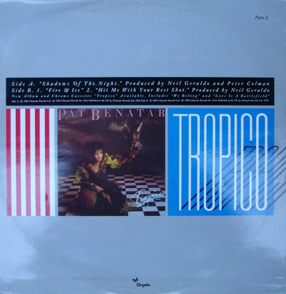 Pat Benatar : Shadows Of The Night (12", Single)