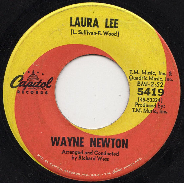 Wayne Newton : I'll Be With You In Apple Blossom Time / Laura Lee (7", Single, Scr)