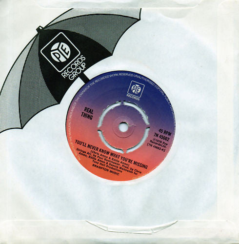 The Real Thing : You'll Never Know What You're Missing (7", Single, Kno)