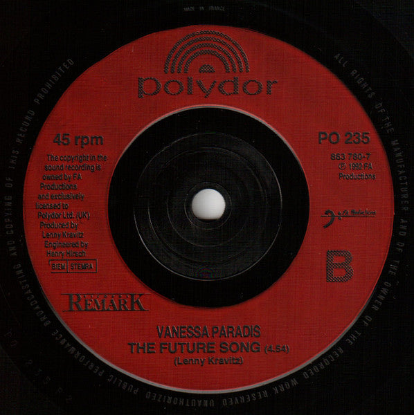 Vanessa Paradis : Be My Baby (7", Single)