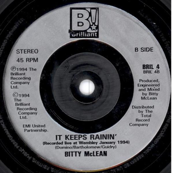 Bitty Mclean : Dedicated To The One I Love (7", Single)