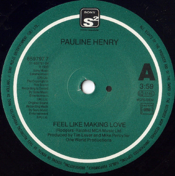 Pauline Henry : Feel Like Making Love (7", Single)