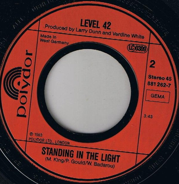 Level 42 : Hot Water (7", Single)