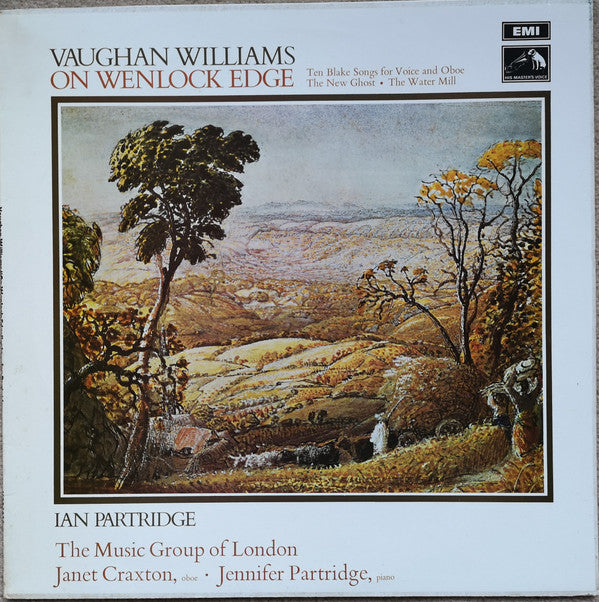 Ralph Vaughan Williams - Ian Partridge, The Music Group Of London, Janet Craxton, Jennifer Partridge : On Wenlock Edge (LP)