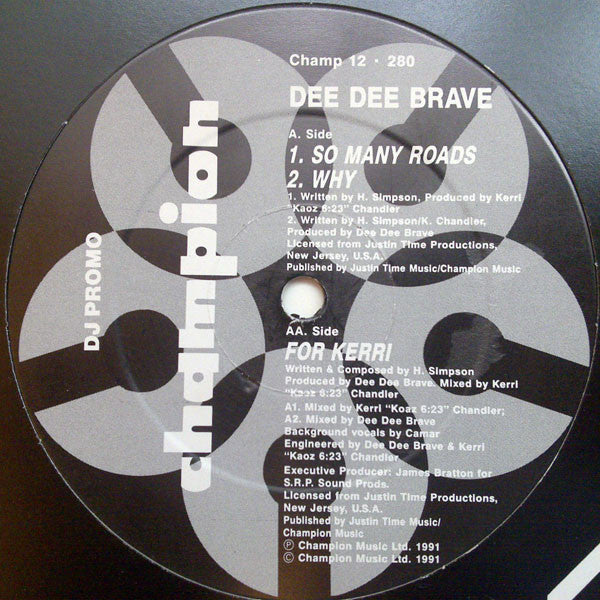 Dee Dee Brave : So Many Roads (12", Promo)