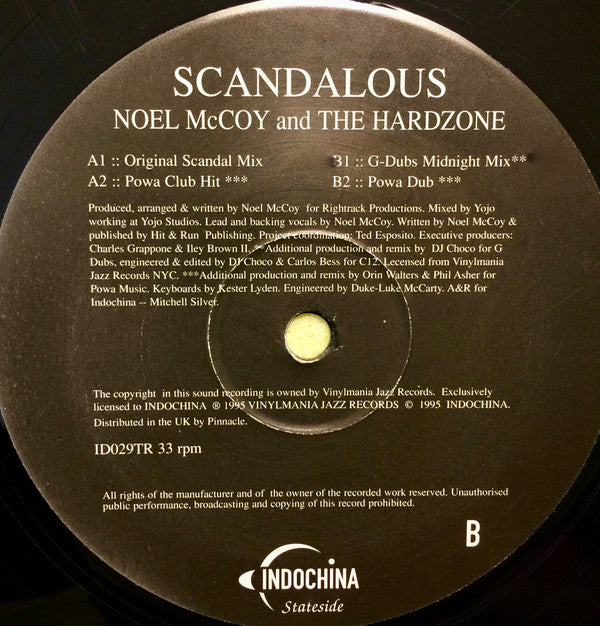 Noel McKoy And The Hardzone : Scandalous (2x12")