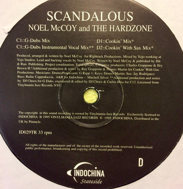 Noel McKoy And The Hardzone : Scandalous (2x12")
