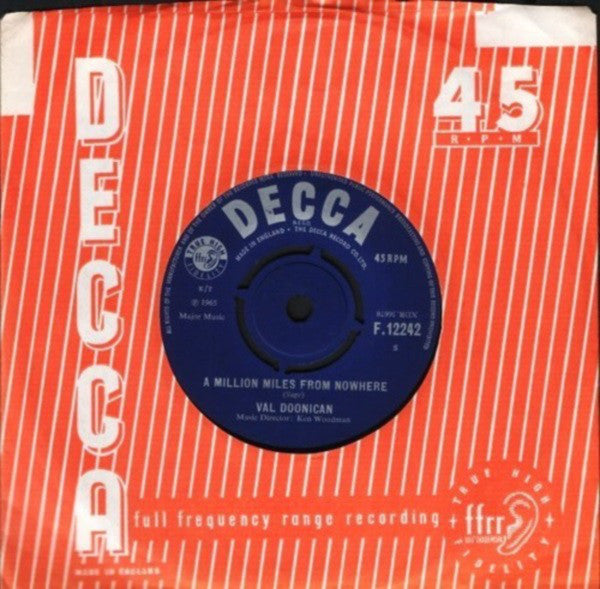 Val Doonican : A Million Miles From Nowhere (7", Single)