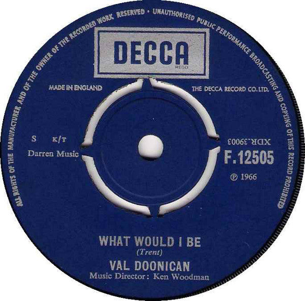 Val Doonican : What Would I Be (7", Single, Box)