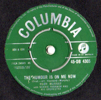 Ruby Murray With Norrie Paramor And His Orchestra : Goodbye Jimmy, Goodbye / The Humour Is On Me Now (7")