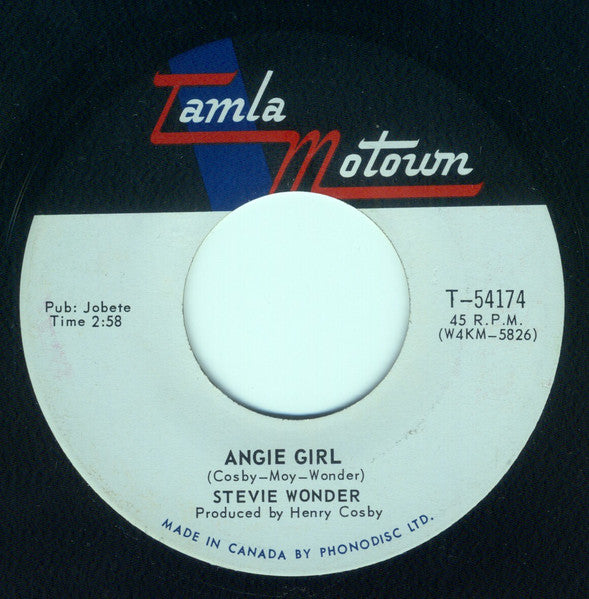 Stevie Wonder : For Once In My Life / Angie Girl (7", Single)