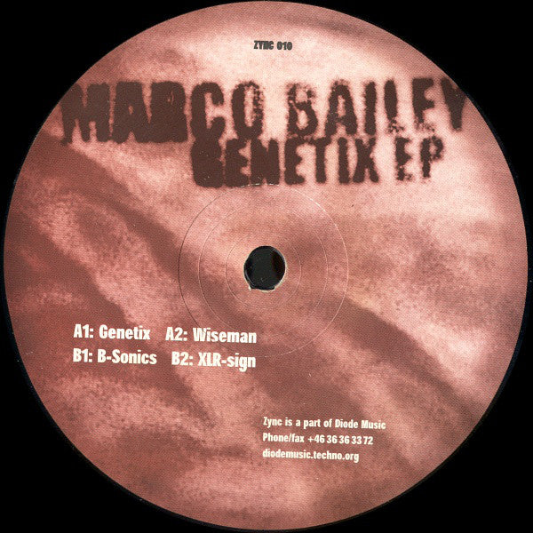 Marco Bailey : Genetix EP (12", EP)