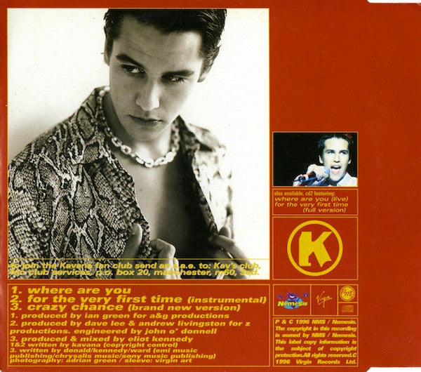 Kavana : Where Are You (CD, Single, CD1)