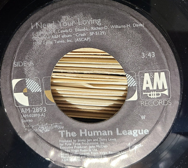 The Human League : I Need Your Loving (7", Single, Styrene)