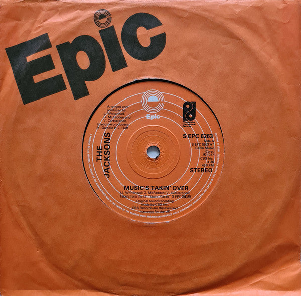 The Jacksons : Music's Takin' Over (7", Single)