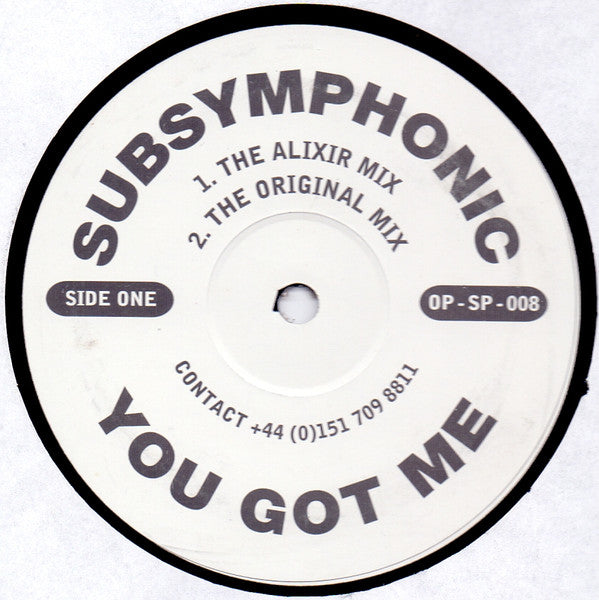 Subsymphonic : You Got Me (12", Promo)