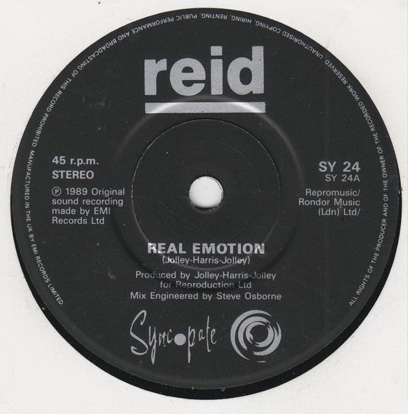 Reid : Real Emotion (7", Single)