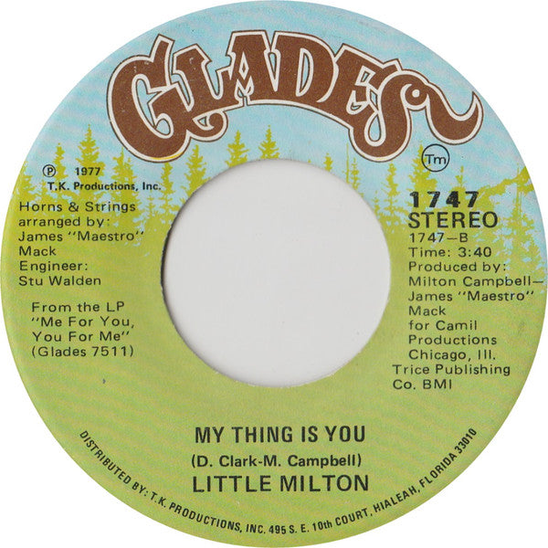 Little Milton : Me For You, You For Me (7")