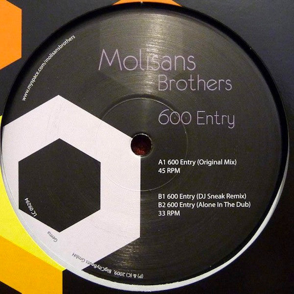 Molisans Brothers : 600 Entry (12")