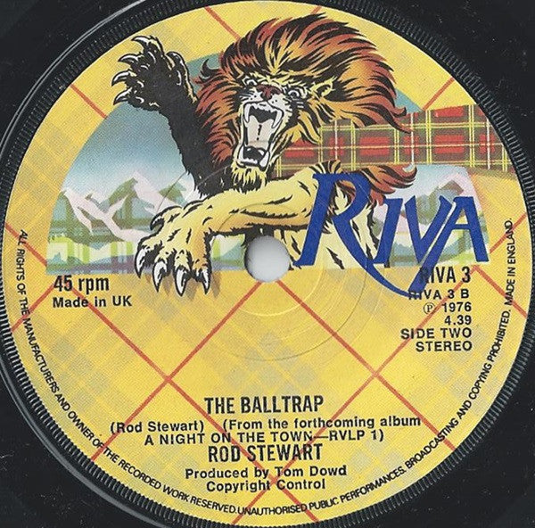 Rod Stewart : Tonight's The Night (7", Single, Sol)