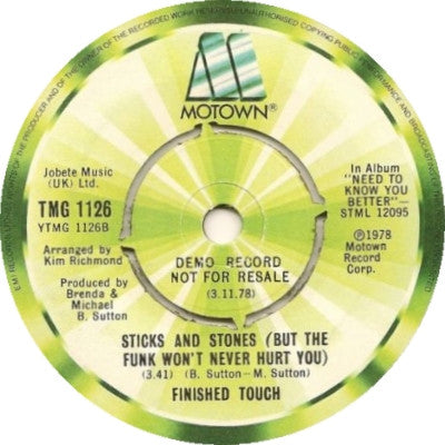 Finished Touch : I Love To See You Dance (7", Single, Promo)