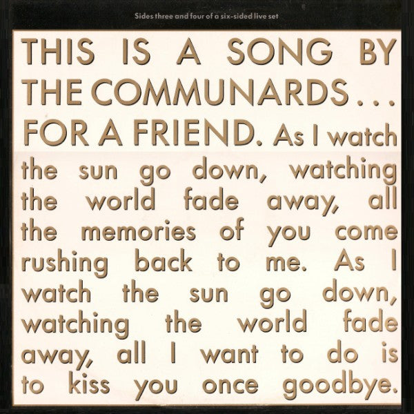 The Communards : For A Friend (12", Single)