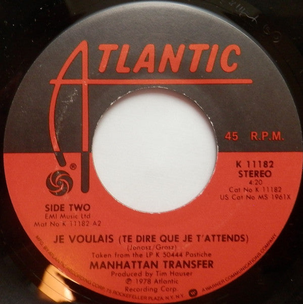 The Manhattan Transfer : Where Did Our Love Go (7", Single)