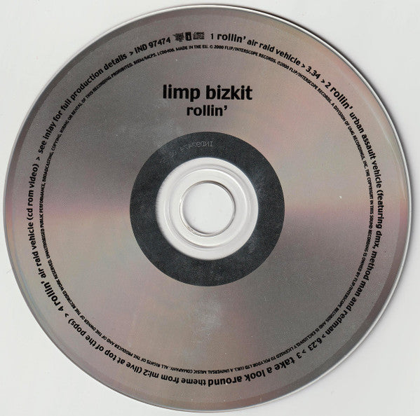 Limp Bizkit : Rollin' (CD, Single, Enh)