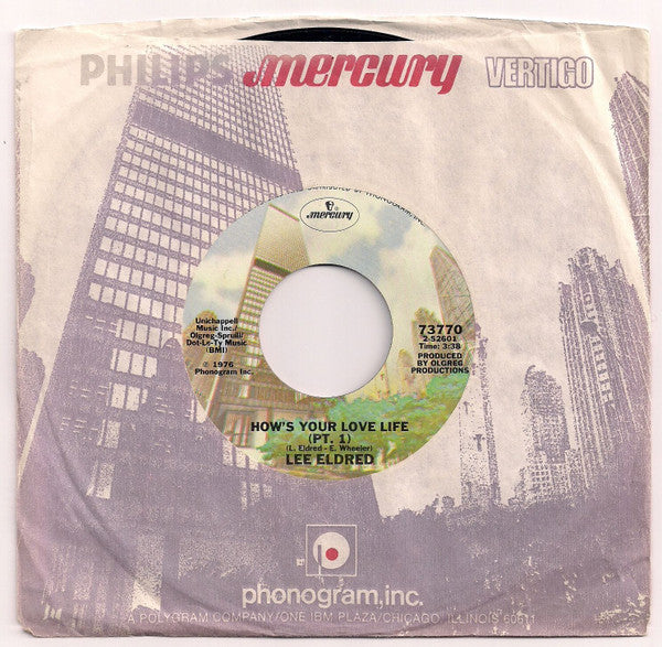 Lee Eldred : How's Your Love Life (7")