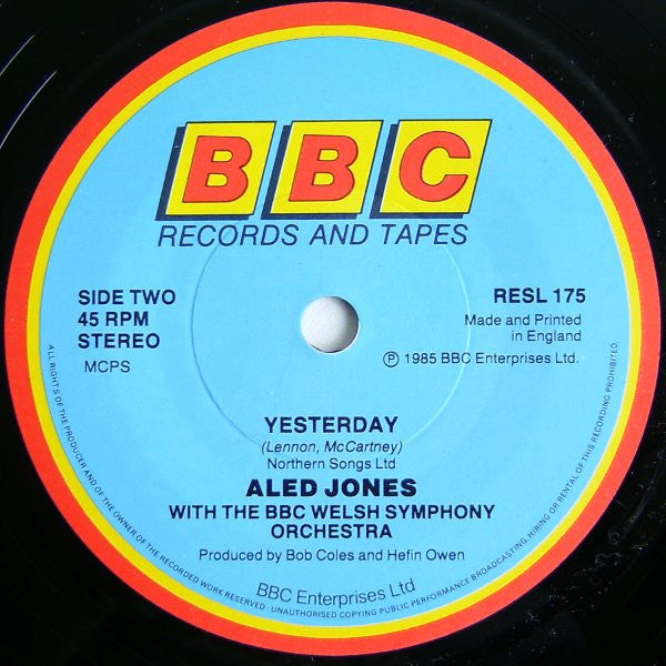 Aled Jones : Memory (7", Single)