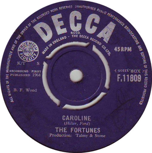The Fortunes : Caroline (7", Single)