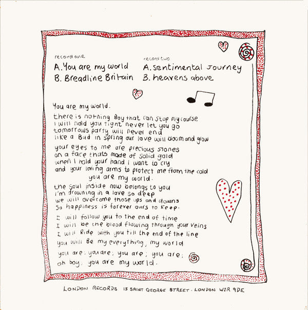 The Communards : You Are My World (2x7", Single)