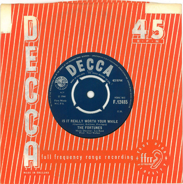 The Fortunes : Is It Really Worth Your While? (7")