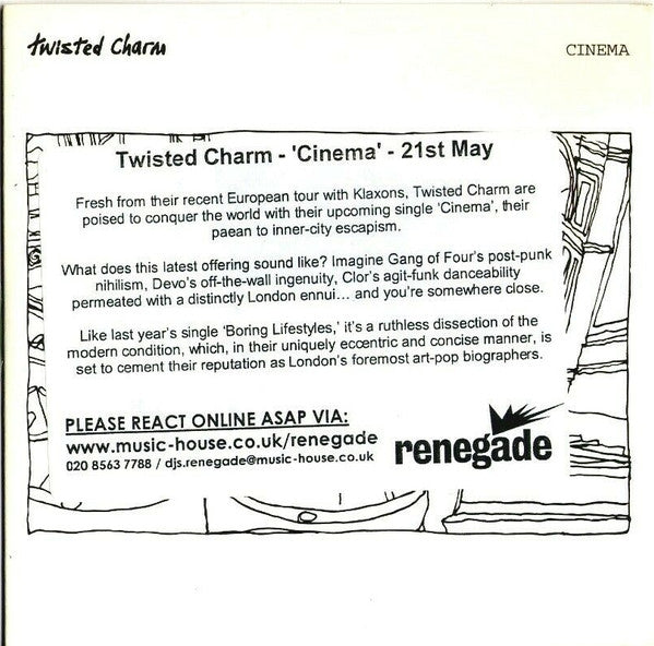 Twisted Charm : Cinema (CDr, Promo)