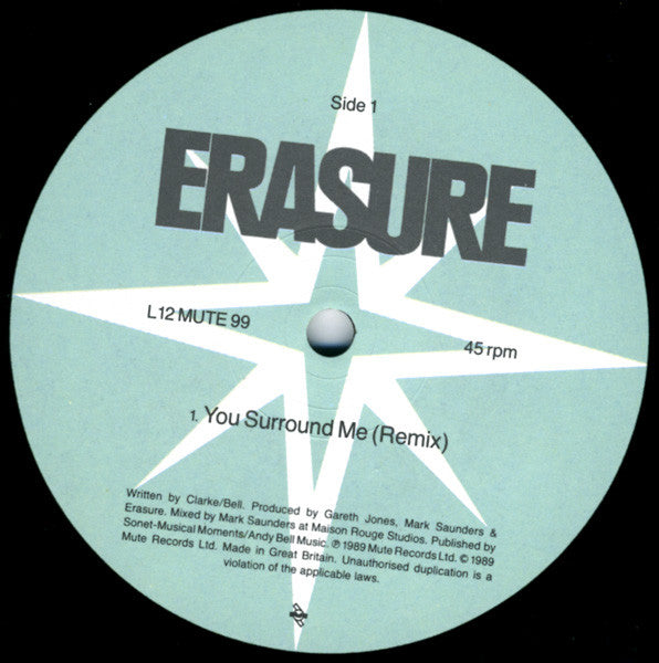 Erasure : You Surround Me (Remix) (12", Single)