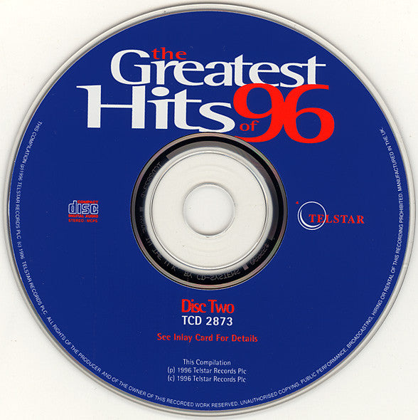 Various : The Greatest Hits Of 96 (2xCD, Comp)