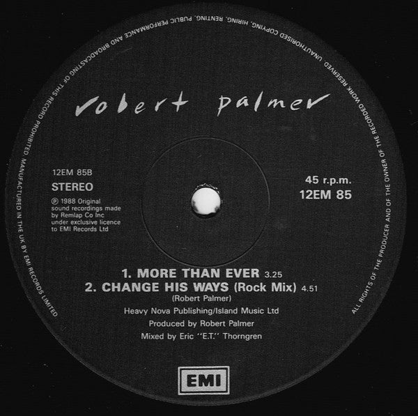 Robert Palmer : Change His Ways (12", Single)