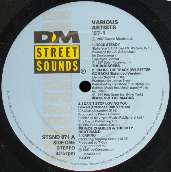 Various : Street Sounds ‘87-1 (2xLP, Comp)