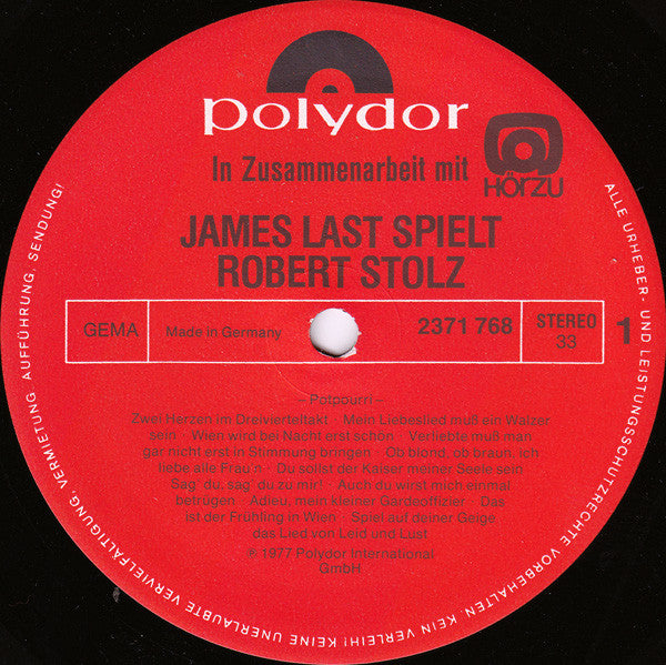 James Last : James Last Spielt Robert Stolz (LP, Album)