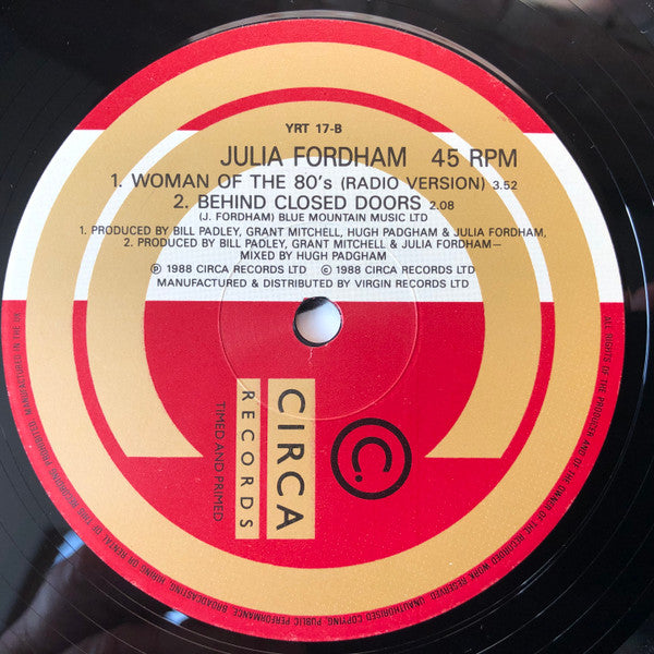 Julia Fordham : Woman Of The 80's (12")