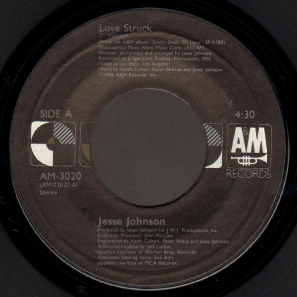 Jesse Johnson : Love Struck (7", Single)