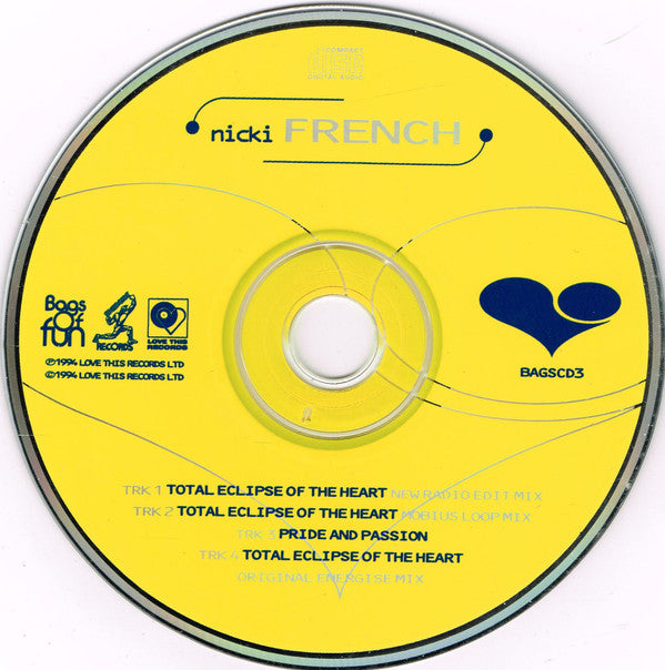 Nicki French : Total Eclipse Of The Heart (CD, Single)