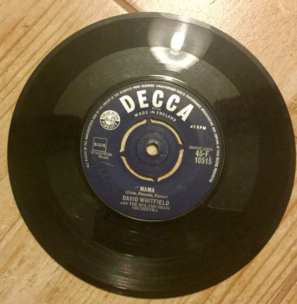 David Whitfield : Ev'rywhere / Mama (7", Single)