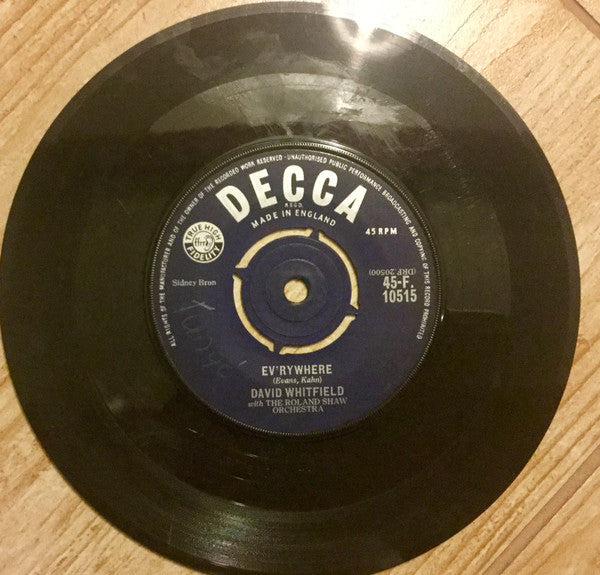 David Whitfield : Ev'rywhere / Mama (7", Single)