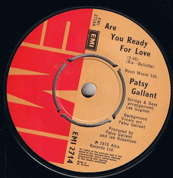 Patsy Gallant : Are You Ready For Love (7", Single)