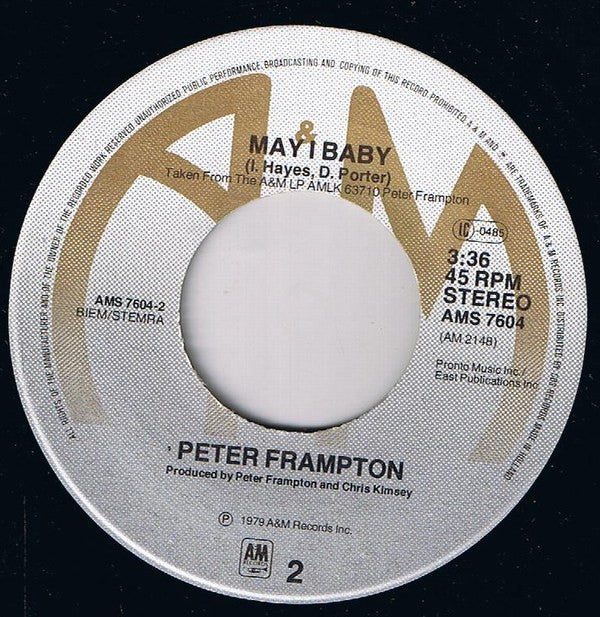 Peter Frampton : I Can't Stand It No More (7", Single)