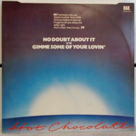 Hot Chocolate : No Doubt About It (12", Single)