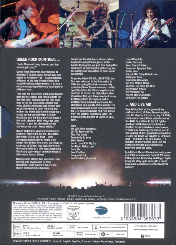 Queen : Rock Montreal & Live Aid (2xDVD-V, S/Edition, Multichannel, PAL)