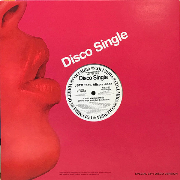 JSTO feat. Alison Jiear : I Just Wanna Dance (12", Promo)
